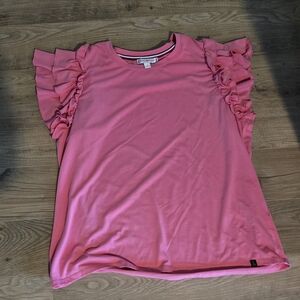Tommy Hilfiger Pink Ruffle Sleeve Blouse